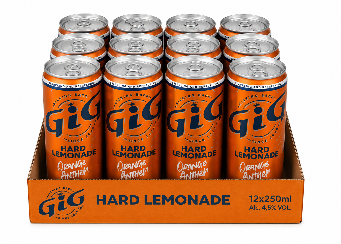 Tray GiG Hard Lemonade Orange Anthem - 12 x 250 ml