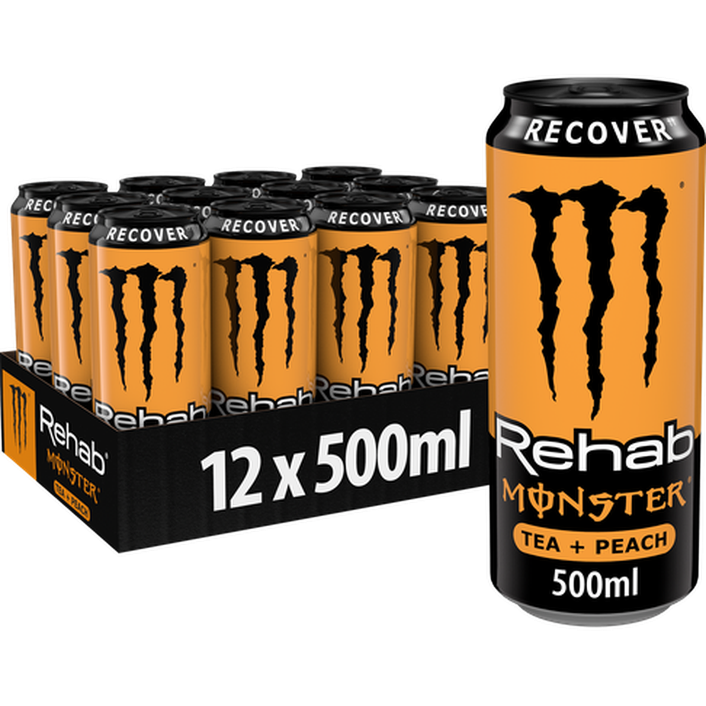Tray Monster Rehab Peach 12 x 500 ml