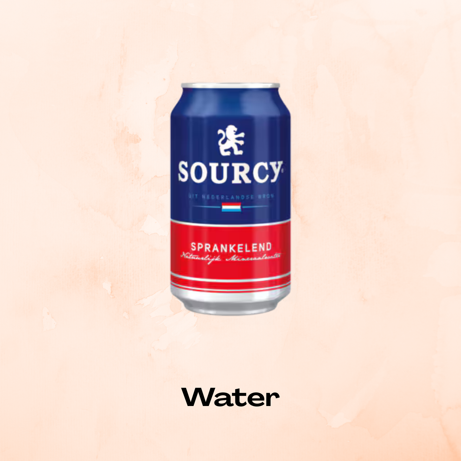 Sourcy sprankelend water in blik