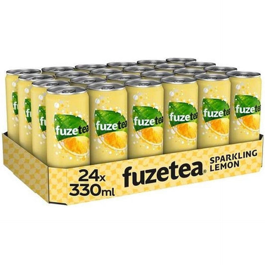 Tray Fuze Tea Sprakling Lemon - Sleek Can - 24 x 330 ml