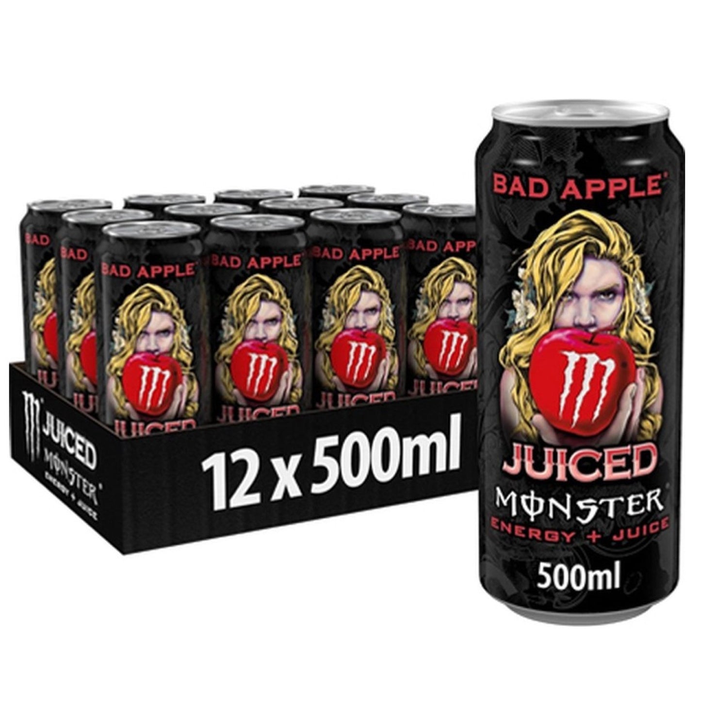 Tray Monster Energy Bad Apple - 12 x 500 ml
