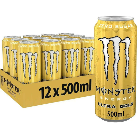 Tray Monster Energy Ultra Gold - 12 x 500 ml