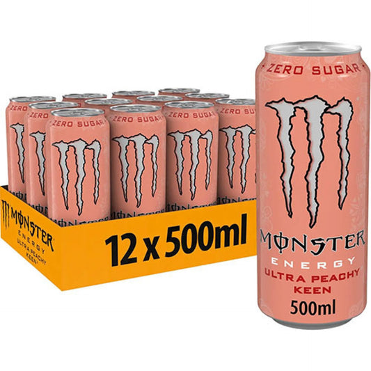 Tray Monster Energy Ultra Peachy Keen - 12 x 500 ml
