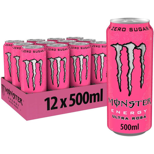 Tray Monster Energy Ultra Rosa - 12 x 500 ml