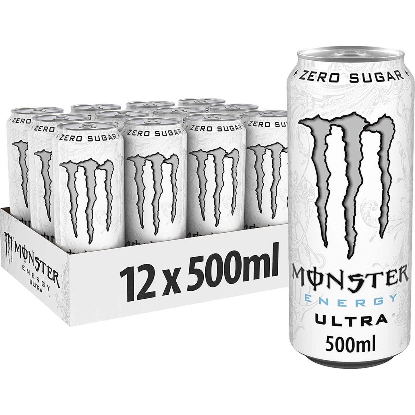 Tray Monster Energy Ultra White - 12 x 500 ml