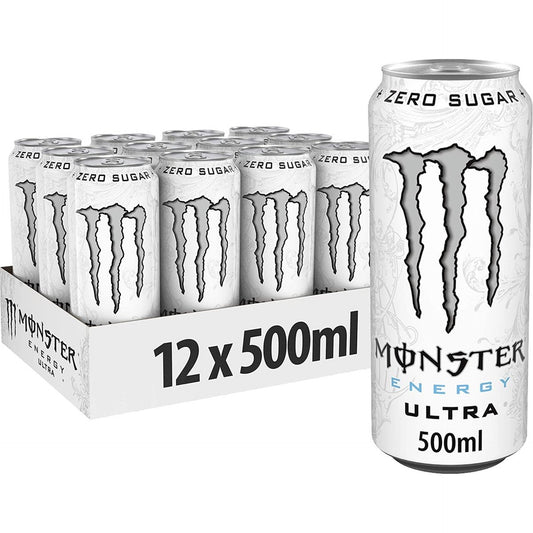 Tray Monster Energy Ultra White - 12 x 500 ml