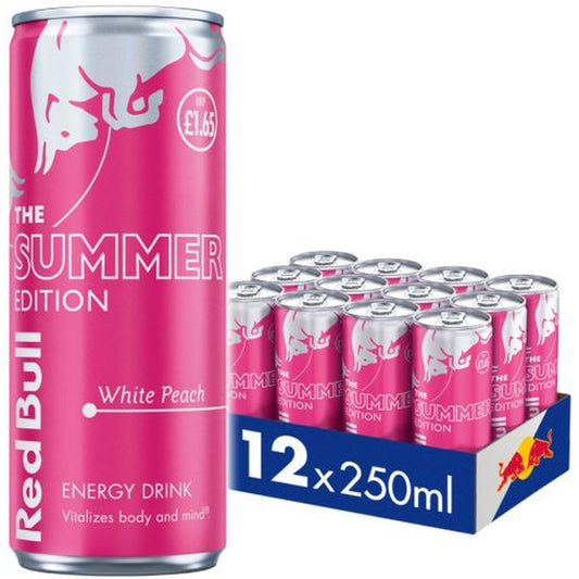 Tray Red Bull White Peach 12 x 250 ml