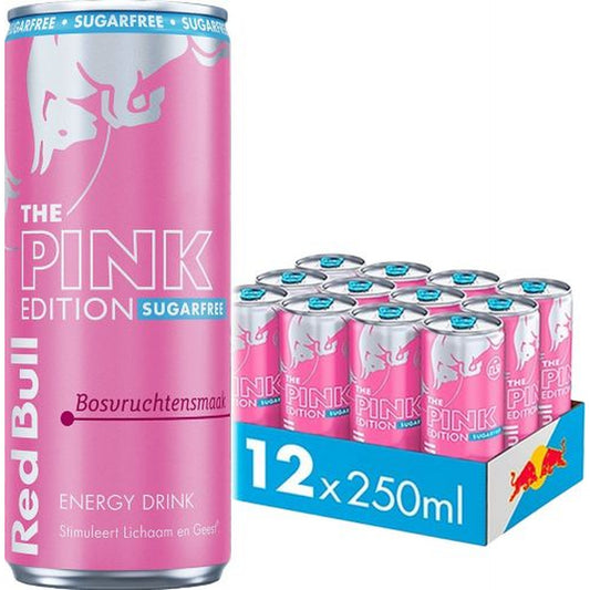 Tray Red Bull Pink Edition Sugarfree 12 x 250 ml
