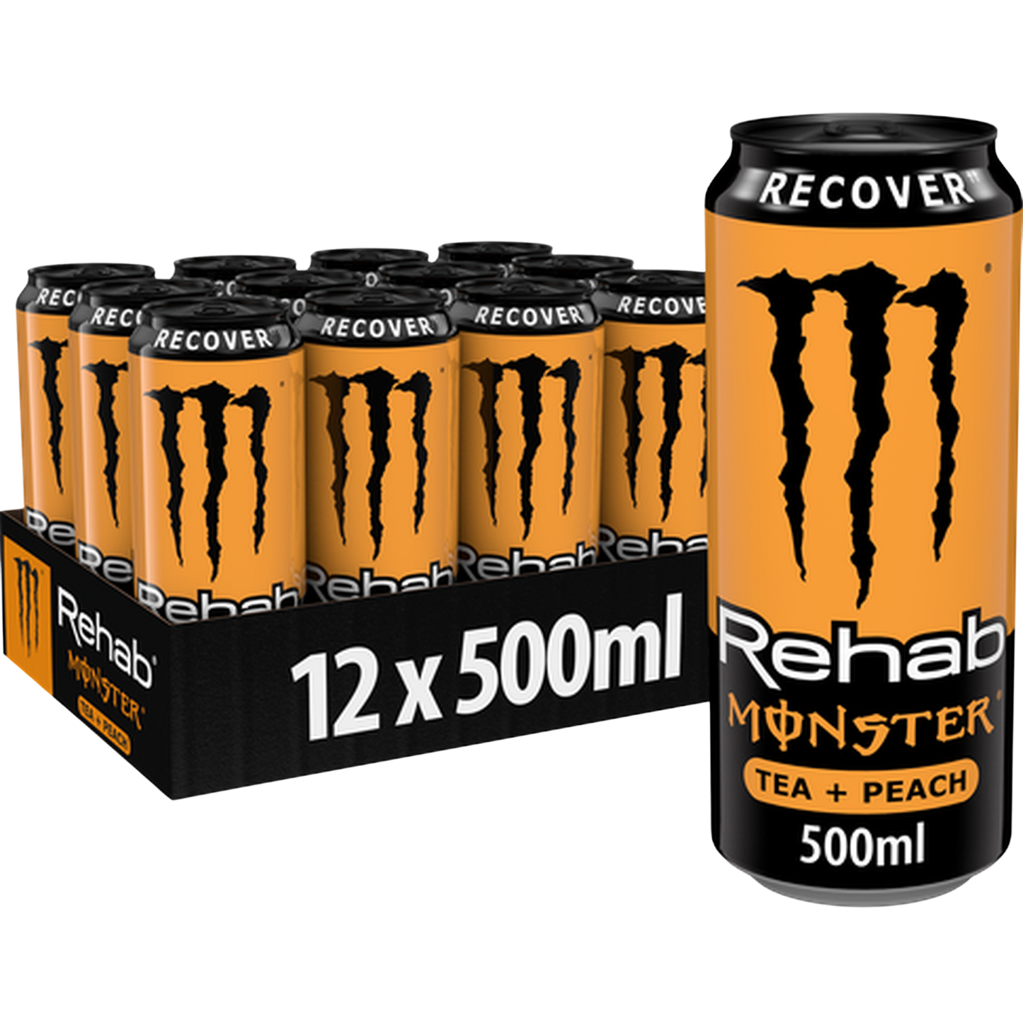Tray Monster Rehab Peach 12 x 500 ml