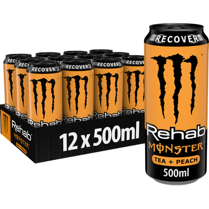 Tray Monster Rehab Peach 12 x 500 ml