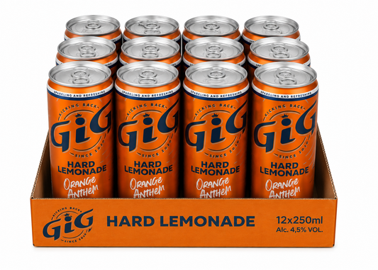Tray GiG Hard Lemonade Orange Anthem - 12 x 250 ml
