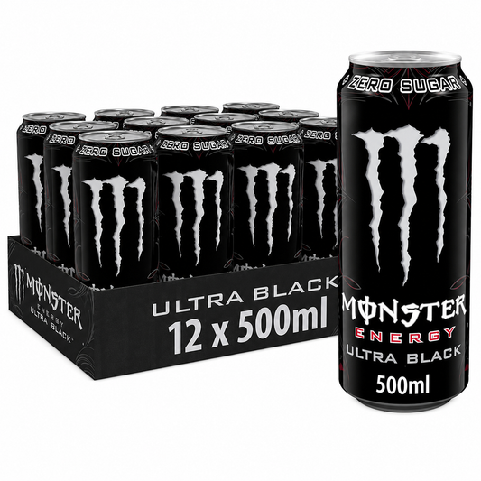 Tray Monster Energy Ultra Black - 12 x 500 ml