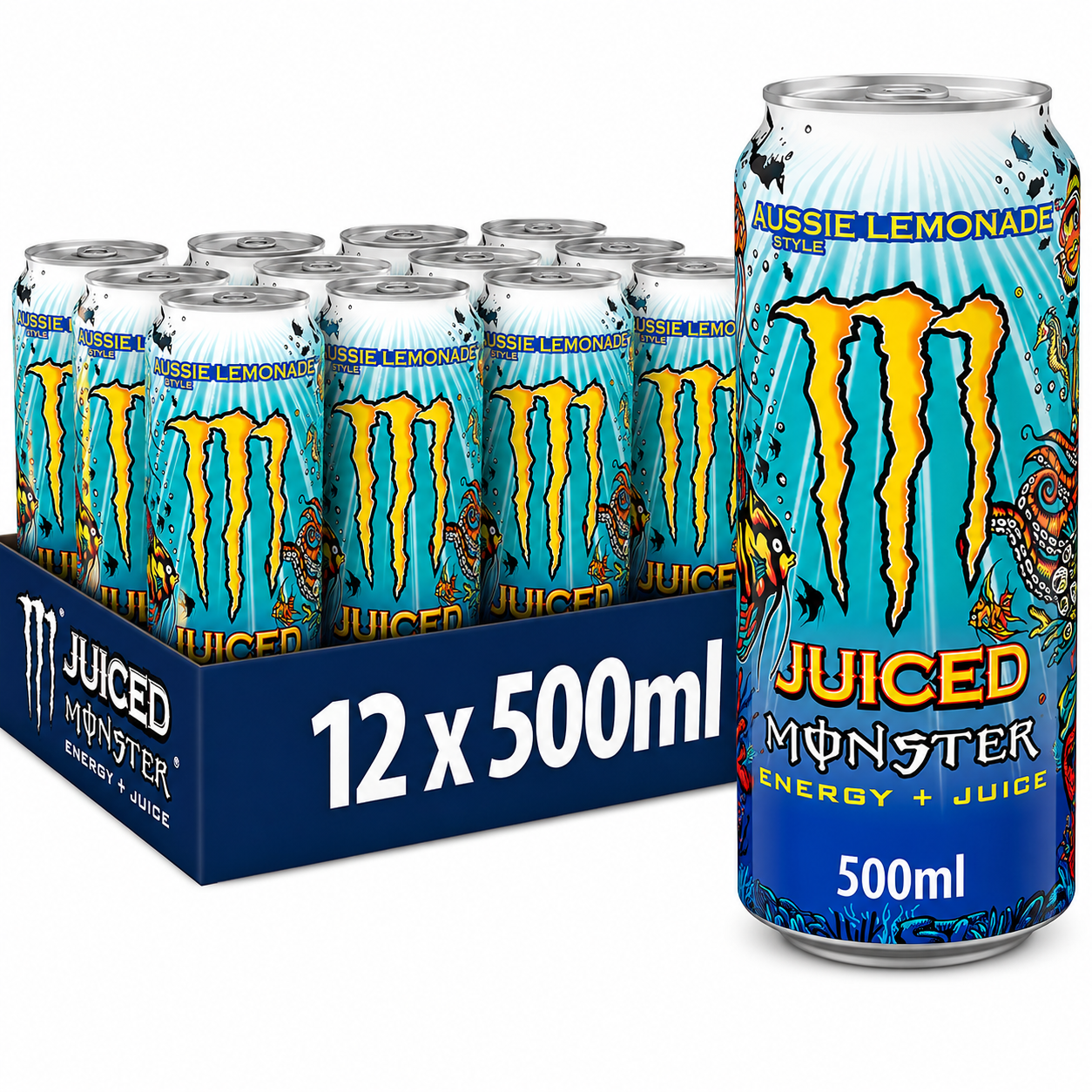 Tray Monster Energy Aussie Lemonade - 12 x 500 ml