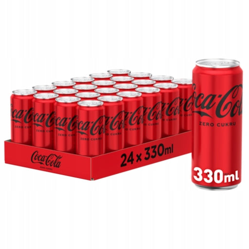 Tray Coca-Cola Zero Sleek Can 24 x 330 ml