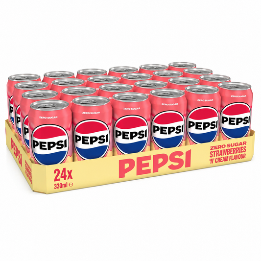 Tray Pepsi Zero Strawberry’s & Cream 24 x 330 ml