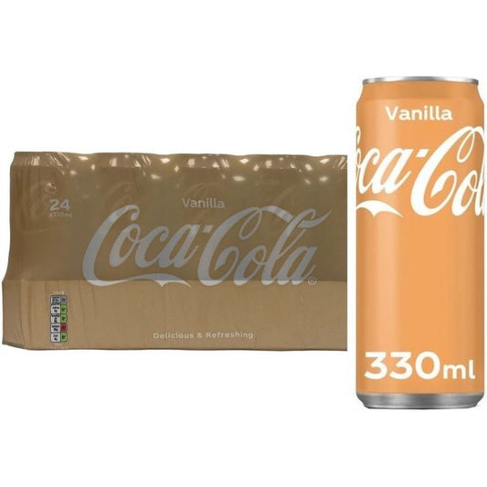 Tray Coca-Cola Vanilla - Sleek Can - 24 x 330 ml