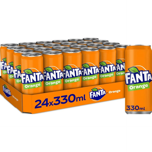 Tray Fanta Original - Sleek Can - 24 x 330 ml